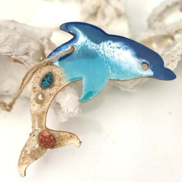 Resin Dolphin Ornament - The Irritable Pelican Artisan Gallery