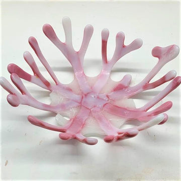 "Small Coral Bowl in Pink and White" - The Irritable Pelican Artisan Gallery