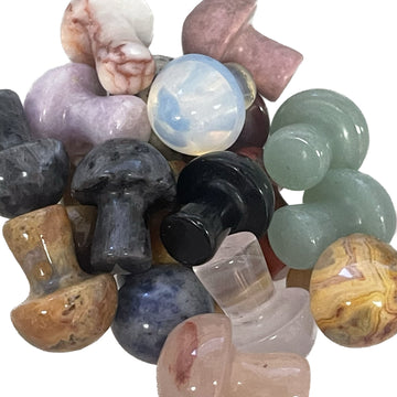 Tiny stone mushrooms - The Irritable Pelican Artisan Gallery