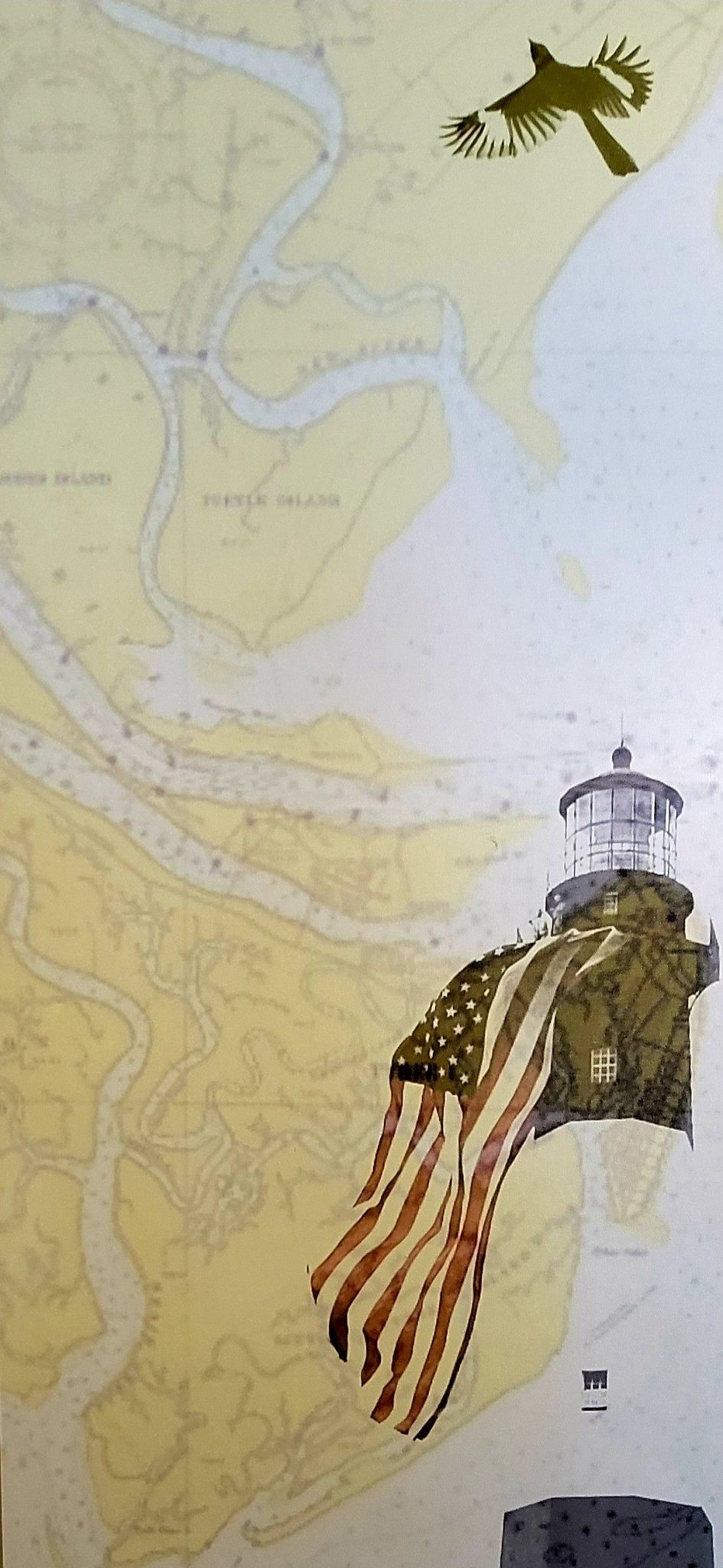 Tybee Area Nautical Chart II - The Irritable Pelican Artisan Gallery