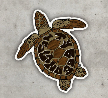 Tybee Island Turtle Sticker - The Irritable Pelican Artisan Gallery
