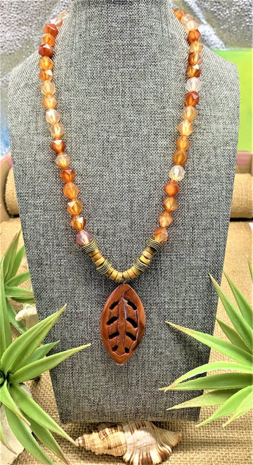 "Tybee's Falling Palm" Necklace - The Irritable Pelican Artisan Gallery